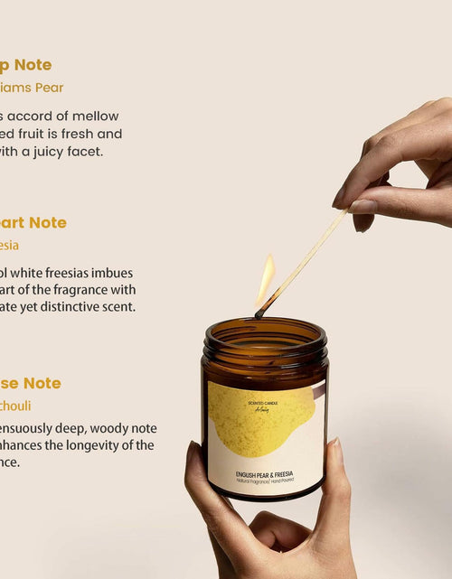 Load image into Gallery viewer, Generic English Pear &amp; Freesia Scented Soy Candle Black Jar Chroma
