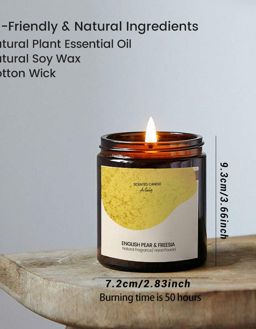 Load image into Gallery viewer, Generic English Pear &amp; Freesia Scented Soy Candle Black Jar Chroma

