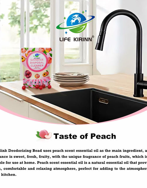 Load image into Gallery viewer, LIFE KIRINN Garbage Disposer Freshener Peach Scented 50 Count
