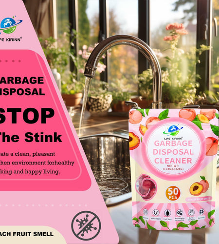 LIFE KIRINN Garbage Disposer Freshener Peach Scented 50 Count