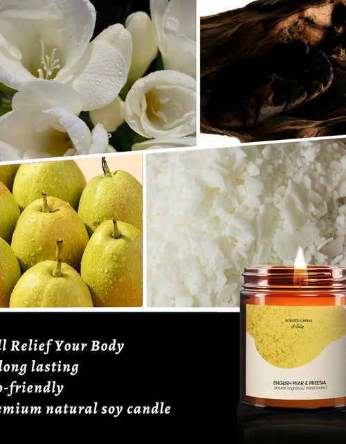 Load image into Gallery viewer, Generic English Pear &amp; Freesia Scented Soy Candle Black Jar Chroma
