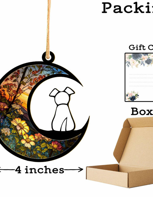 Load image into Gallery viewer, LOVELYPOD Dog Ornament Suncatcher Memorial Gift White 4 Inch

