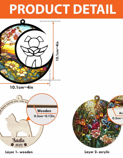 Load image into Gallery viewer, LOVELYPOD Dog Ornament Suncatcher Memorial Gift White 4 Inch
