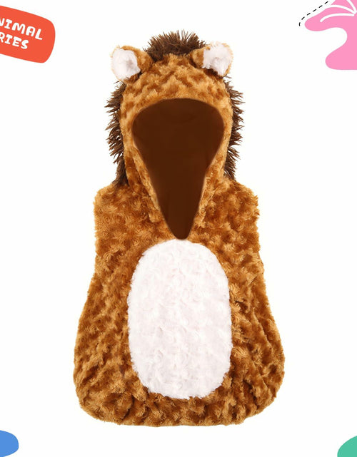 Load image into Gallery viewer, UQJE Baby Toddler Lion Costume Plush Furry Halloween Brown Size 3'-3'4"
