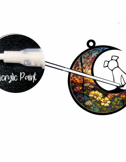 Load image into Gallery viewer, LOVELYPOD Dog Ornament Suncatcher Memorial Gift White 4 Inch
