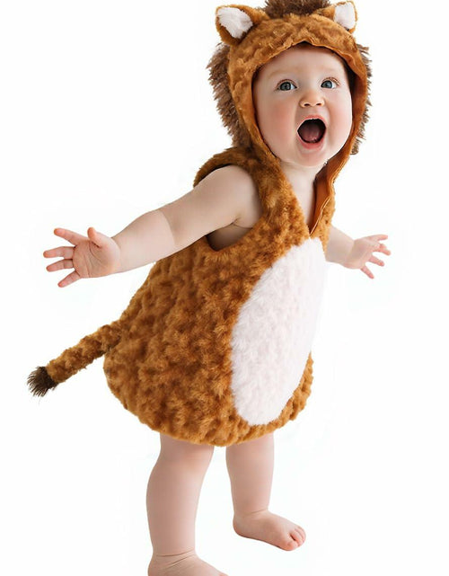 Load image into Gallery viewer, UQJE Baby Toddler Lion Costume Plush Furry Halloween Brown Size 3'-3'4"
