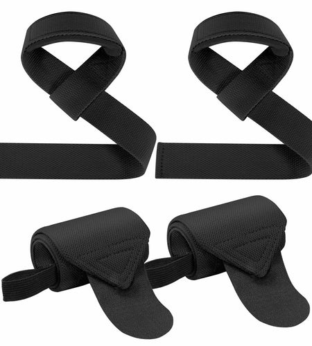 Turakun Lifting Straps Wrist Wraps Heavy Duty Neoprene Cotton Black