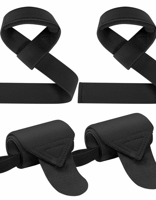 Load image into Gallery viewer, Turakun Lifting Straps Wrist Wraps Heavy Duty Neoprene Cotton Black
