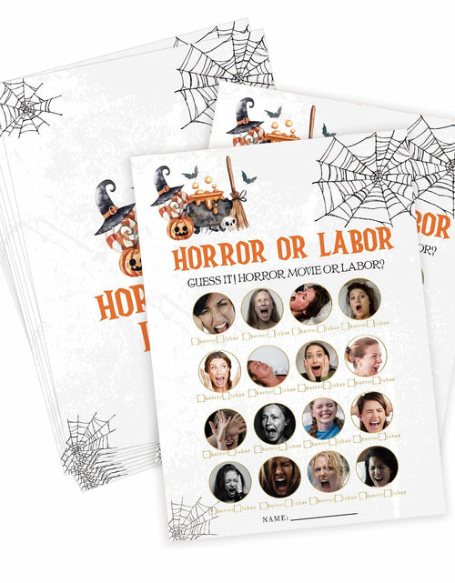Load image into Gallery viewer, Tuyashua Halloween Horror Labor Game Baby Shower 30 Cards Multicolor WY03
