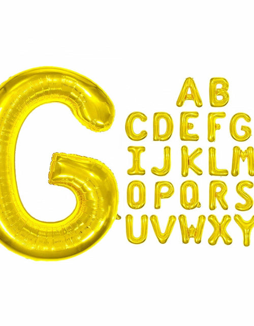 Load image into Gallery viewer, WRWMSLGO Letter Balloons 40in Alphabet A-Z Gold Foil Mylar Party Decor
