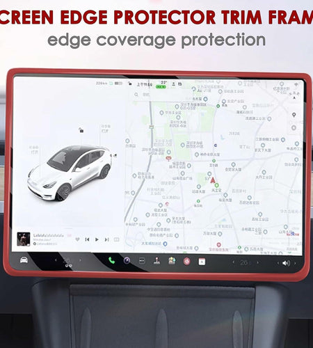 TSTESE Screen Edge Protector Trim Tesla Model 3 Highland Model Y 2020-2025 Red