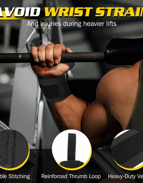 Load image into Gallery viewer, Turakun Lifting Straps Wrist Wraps Heavy Duty Neoprene Cotton Black
