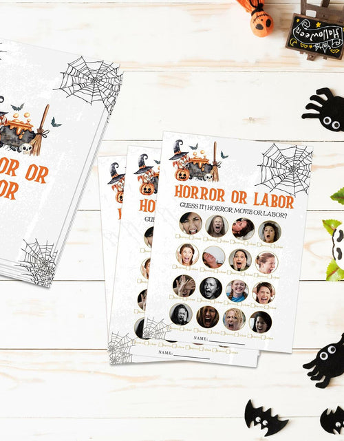 Load image into Gallery viewer, Tuyashua Halloween Horror Labor Game Baby Shower 30 Cards Multicolor WY03
