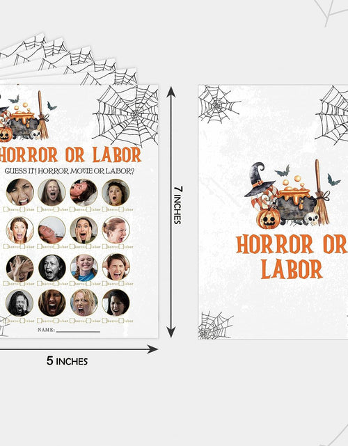 Load image into Gallery viewer, Tuyashua Halloween Horror Labor Game Baby Shower 30 Cards Multicolor WY03

