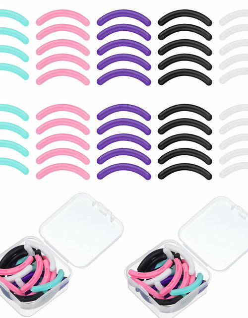 Load image into Gallery viewer, HaiFafafaing 48 Pcs Silicone Eyelash Curler Pads Multi Color with Box
