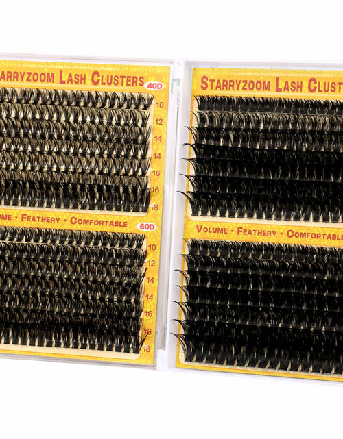 Load image into Gallery viewer, Starryzoom Lash Clusters Kit 525Pcs D-Curl 10-18MM Natural Full Volume

