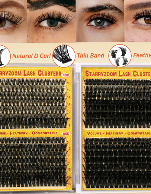 Load image into Gallery viewer, Starryzoom Lash Clusters Kit 525Pcs D-Curl 10-18MM Natural Full Volume

