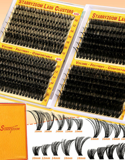 Load image into Gallery viewer, Starryzoom Lash Clusters Kit 525Pcs D-Curl 10-18MM Natural Full Volume
