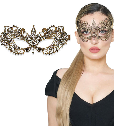 Gold Masquerade Mask For Women - Lace Masquerade Masks for Masquerade Party,