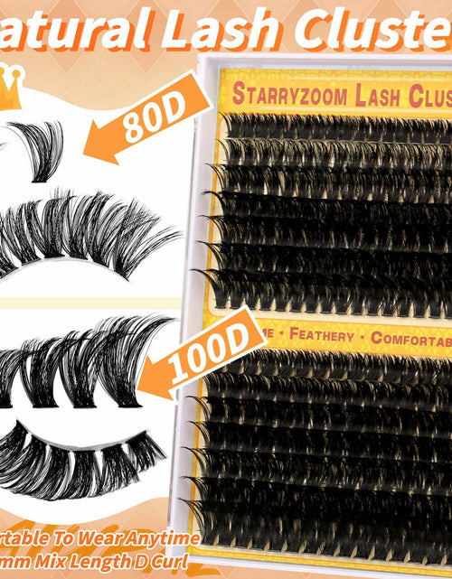 Load image into Gallery viewer, Starryzoom Lash Clusters Kit 525Pcs D-Curl 10-18MM Natural Full Volume
