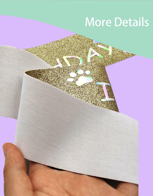 Load image into Gallery viewer, Generic Gold Dog Birthday Sash Sparkling Pet Bandana Celebration
