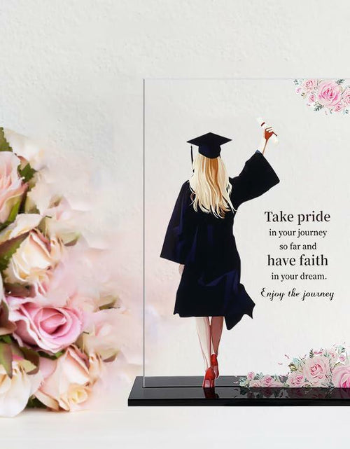 Load image into Gallery viewer, Kiwayo Acrylic Inspirational Graduation Keepsake Gift for Her Black

