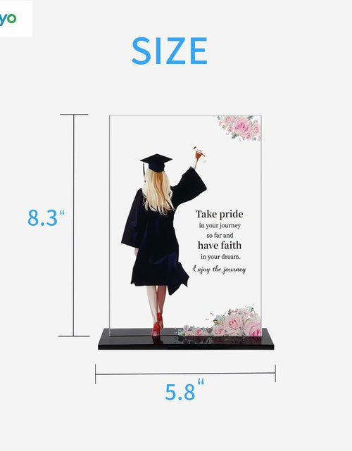 Load image into Gallery viewer, Kiwayo Acrylic Inspirational Graduation Keepsake Gift for Her Black
