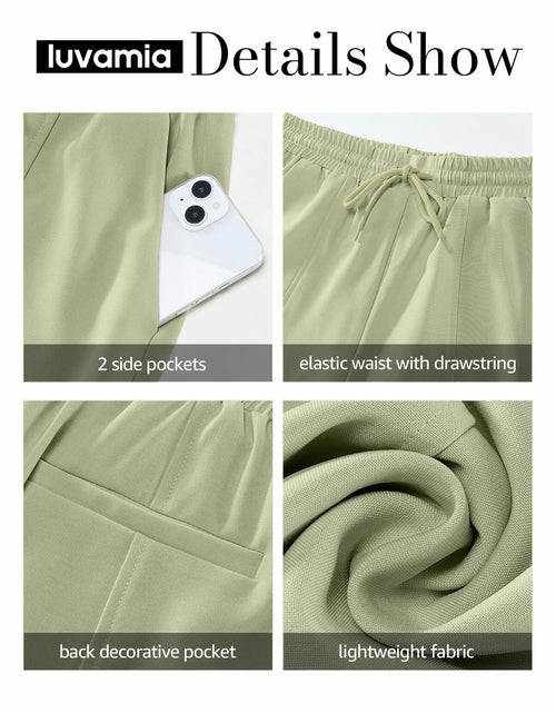 Load image into Gallery viewer, luvamia Women's Loose High Waist Lint Green Shorts Size Small
