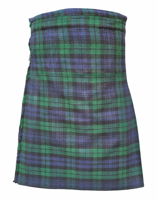 Load image into Gallery viewer, HAAUR TRADERS Scottish Tartan Men's Kilt Black Watch Leather Straps Size 38
