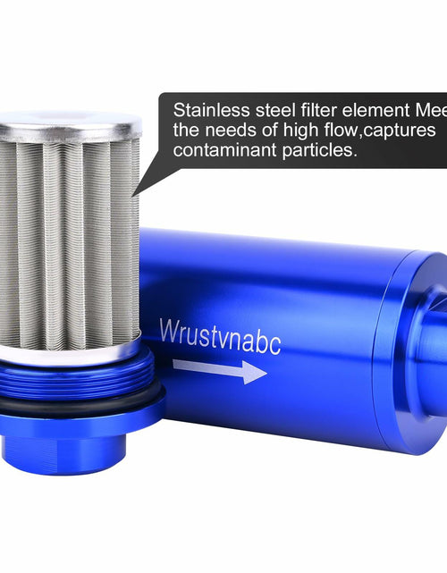 Load image into Gallery viewer, Wrustvnabc 6AN 8AN 10AN Inline Fuel Filter 10 Micron Red 58MM Aluminum
