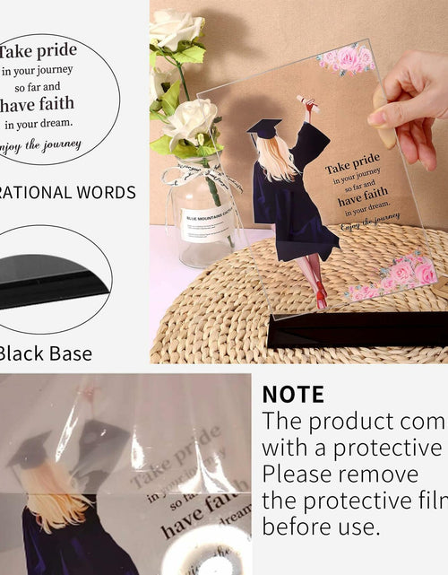 Load image into Gallery viewer, Kiwayo Acrylic Inspirational Graduation Keepsake Gift for Her Black
