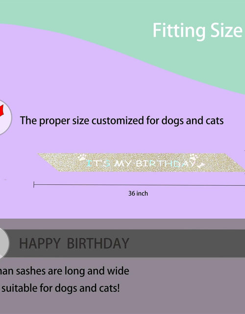 Load image into Gallery viewer, Generic Gold Dog Birthday Sash Sparkling Pet Bandana Celebration
