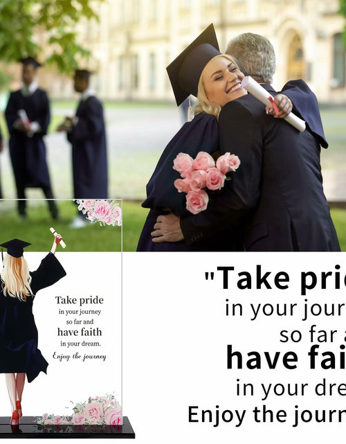 Load image into Gallery viewer, Kiwayo Acrylic Inspirational Graduation Keepsake Gift for Her Black

