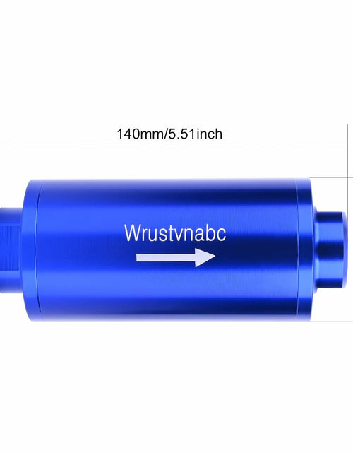 Load image into Gallery viewer, Wrustvnabc 6AN 8AN 10AN Inline Fuel Filter 10 Micron Red 58MM Aluminum
