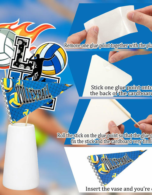 Load image into Gallery viewer, Weekgrat Volleyball Party Decorations Table Centerpiece 4x6 Photo Holders 30 PC
