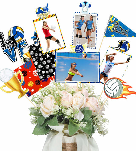 Weekgrat Volleyball Party Decorations Table Centerpiece 4x6 Photo Holders 30 PC