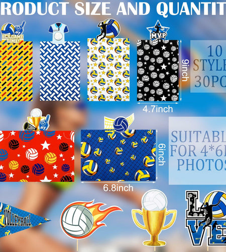 Weekgrat Volleyball Party Decorations Table Centerpiece 4x6 Photo Holders 30 PC