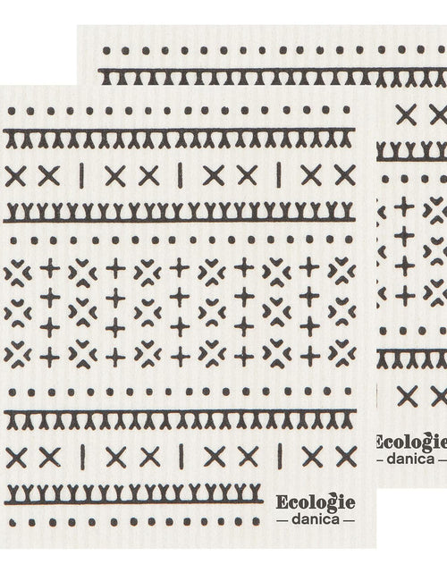Load image into Gallery viewer, Ecologie Swedish Sponge Reusable Dishcloth, Onyx 2 Count
