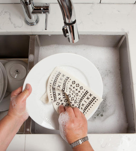 Ecologie Swedish Sponge Reusable Dishcloth, Onyx 2 Count