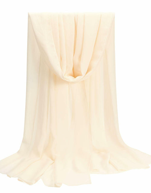 Load image into Gallery viewer, QIUTIMIY Sheer Chiffon Shawl Wrap Elegant Wedding Evening Scarf White W70cm
