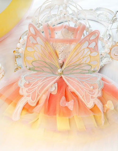 Load image into Gallery viewer, Dog Princess Dress Small Dogs Butterfly Costume Pet Girl Outfit XL Summer
