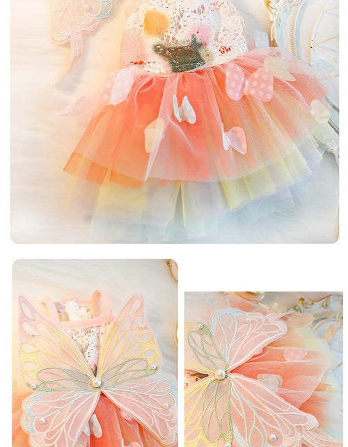 Load image into Gallery viewer, Dog Princess Dress Small Dogs Butterfly Costume Pet Girl Outfit XL Summer
