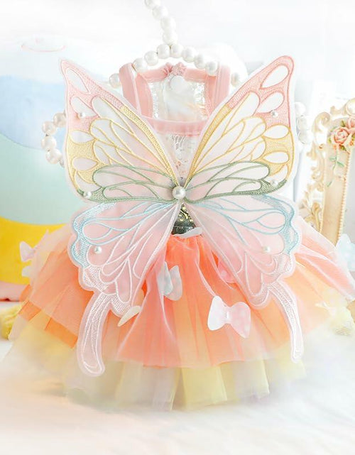 Load image into Gallery viewer, Dog Princess Dress Small Dogs Butterfly Costume Pet Girl Outfit XL Summer
