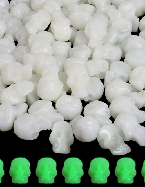 Load image into Gallery viewer, CCINEE 100PCS Glow in the Dark Mini Skull Heads Halloween Party Decor
