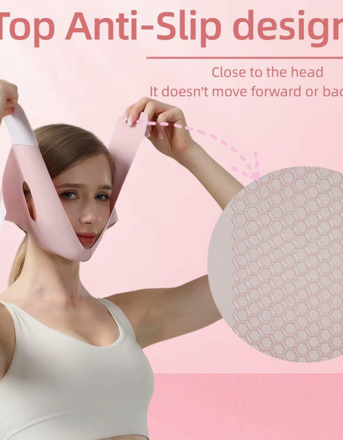 Load image into Gallery viewer, Reusable V Line Face Lifting Strap Jawline Shaper Sleeping Mask Women L

