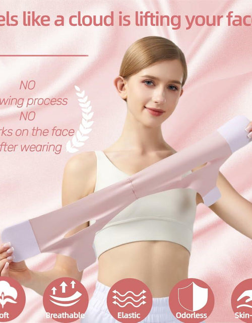 Load image into Gallery viewer, Reusable V Line Face Lifting Strap Jawline Shaper Sleeping Mask Women L
