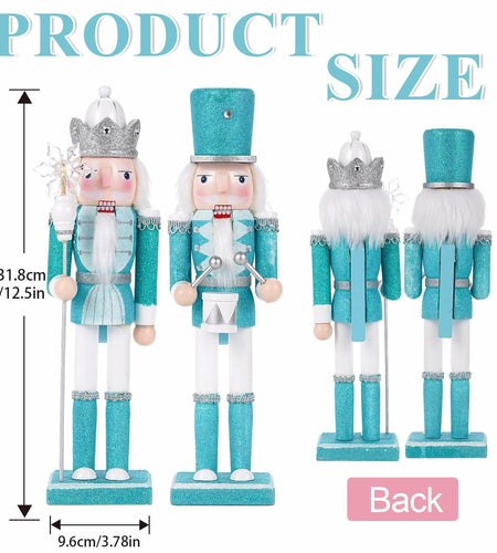 VorFor 4.7" Christmas Nutcracker Ornaments – Wooden Soldier Decor Set