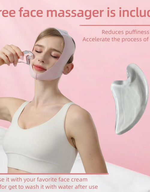 Load image into Gallery viewer, Reusable V Line Face Lifting Strap Jawline Shaper Sleeping Mask Women L
