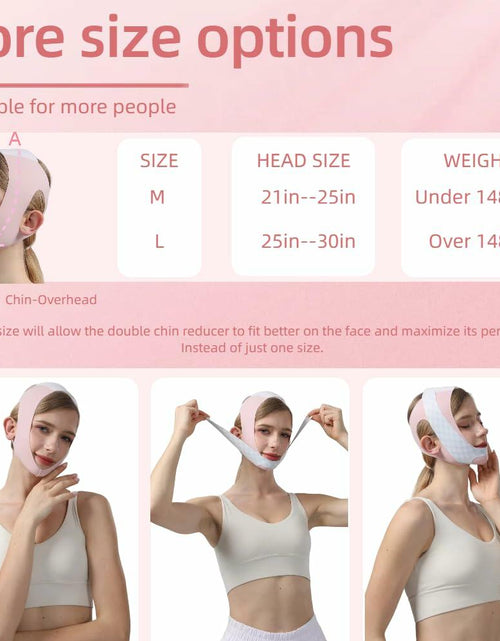 Load image into Gallery viewer, Reusable V Line Face Lifting Strap Jawline Shaper Sleeping Mask Women L
