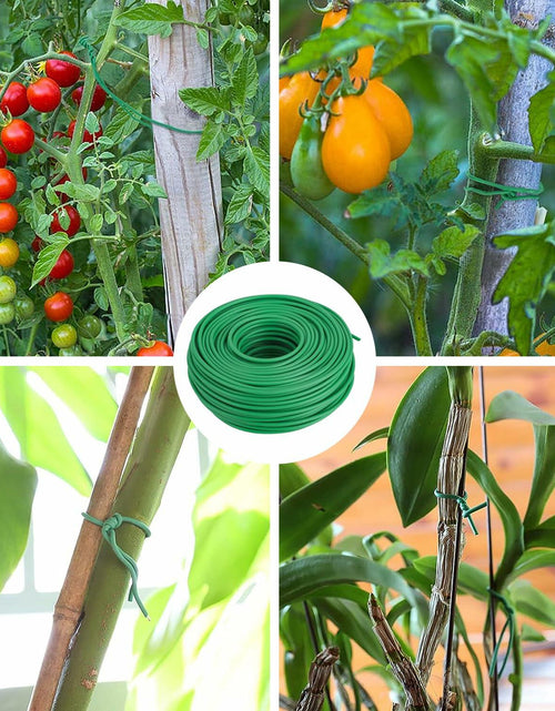 Load image into Gallery viewer, Soft Green Plant Ties 16.5Ft, 4mm Garden Twist Supports Vines &amp; Vegetables
